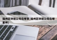 福州区块链公司在哪里[福州区块链公司在哪里啊]